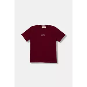 Elisabetta Franchi tricou copii culoarea bordo, EFTS247.0.JE006 imagine