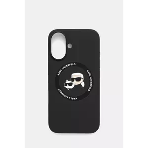 Karl Lagerfeld husă pentru telefon iPhone 16 6.1" culoarea negru, KLHMP16SSKCHTCK imagine