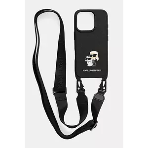 Karl Lagerfeld husă pentru telefon iPhone 16 Pro 6.3" culoarea negru, KLHCP16LSAKCPBK imagine