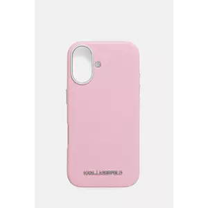 Karl Lagerfeld husă pentru telefon iPhone 16 culoarea roz, KLHMP16SPSAFWMCP imagine