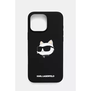 Karl Lagerfeld husă pentru telefon iPhone 16 Pro Max 6.9" culoarea negru, KLHMP16XSCHPPLK imagine