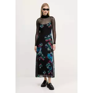 Desigual rochie WATERCOLOR LACROIX culoarea negru, maxi, drept, 25WWVK03 imagine
