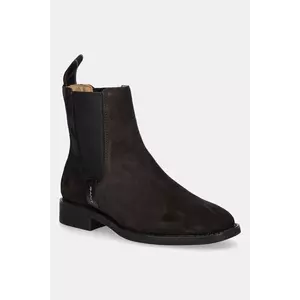 Gant botine din piele intoarsa Fayy culoarea maro, cu toc plat, 31553127 imagine