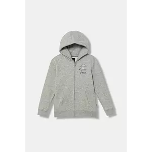 Vans bluza copii Sk8 Posse Full Zip culoarea gri, cu glugă, cu imprimeu, VN000PYU02F1 imagine