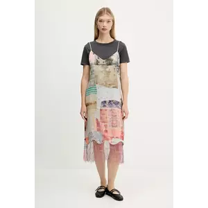 Desigual rochie COLLAGE culoarea gri, 25WWVW17 imagine