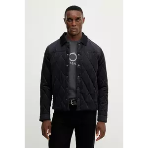 Trussardi geaca din velur culoarea albastru marin, de tranzitie, 8030M000013N imagine