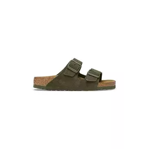 Birkenstock papuci din piele femei, culoarea verde 1025720 imagine