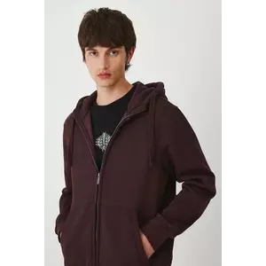 Medicine bluză culoarea bordo, cu glugă imagine