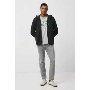 Medicine bluză culoarea verde, cu glugă imagine