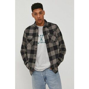 Dickies cămașă din bumbac bărbați, culoarea gri, cu guler clasic, regular DK0A4XDZGYM-GREYMELANG imagine