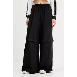 adidas Originals pantaloni de trening Oversized Trackpants culoarea negru, cu imprimeu, KE9783 imagine