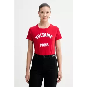 ZADIG&VOLTAIRE tricou din bumbac culoarea roșu, JWTS02837 imagine