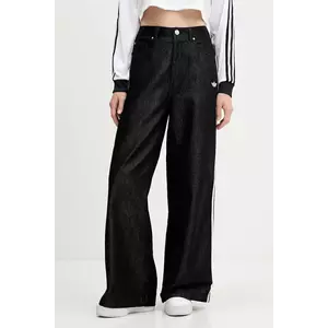 adidas Originals jeans Baggy Shine Dnm high waist, KE9799 imagine