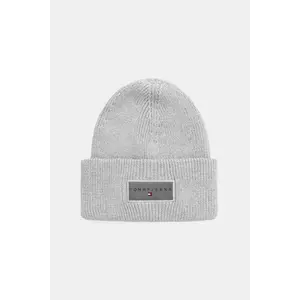 Tommy Jeans căciulă din bumbac culoarea gri, AW0AW17913 imagine