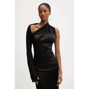 PRESSIAT bluză de lână culoarea negru, uni, PRE119FW24 imagine