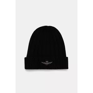 Aeronautica Militare căciulă din bumbac culoarea negru, CU0063UL00485 imagine