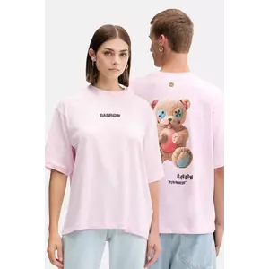 Barrow tricou din bumbac culoarea roz, cu imprimeu, F5BWUATH049 imagine