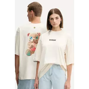 Barrow tricou din bumbac culoarea bej, cu imprimeu, F5BWUATH049 imagine