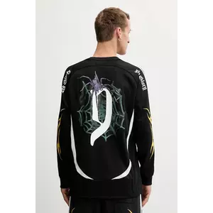 adidas Originals longsleeve Spiders Goalkeeper Loose Tee culoarea negru, cu imprimeu, JW0201 imagine