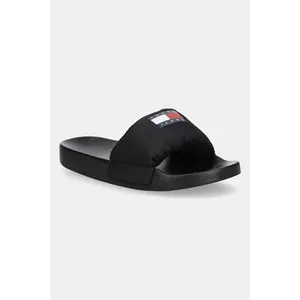 Tommy Jeans papuci TJW COMFY POOL SLIDE culoarea negru, EN0EN02854 imagine