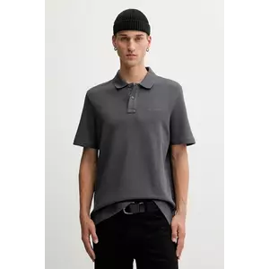 Tommy Jeans polo de bumbac culoarea gri, uni, DM0DM22415 imagine