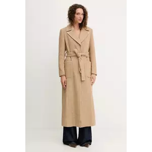 Fracomina palton de lână culoarea bej, FS25WC1011W819K3 imagine