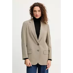 Marella sacou din lână culoarea verde, un singur rând de nasturi, uni, 2523046101200 imagine