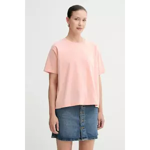 American Vintage tricou din bumbac culoarea bej, FIZ02A imagine