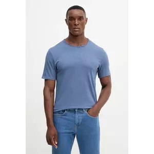 United Colors of Benetton tricou din bumbac culoarea bej, uni, 3JE1J19A5 imagine