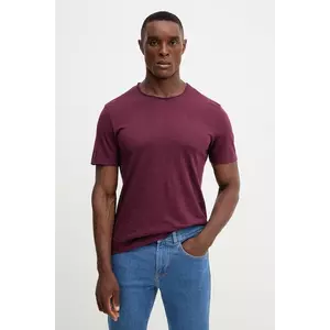 United Colors of Benetton tricou din bumbac culoarea bej, uni, 3JE1J19A5 imagine