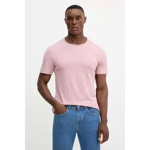 United Colors of Benetton tricou din bumbac culoarea bej, uni, 3JE1J19A5 imagine