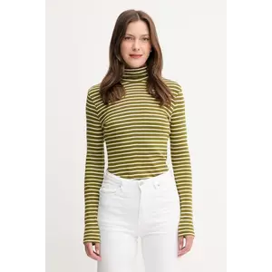 United Colors of Benetton longsleeve din bumbac cu guler, 30YSE2225 imagine