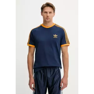 adidas Originals tricou 3-Stripes culoarea bleumarin, cu imprimeu, KA0472 imagine
