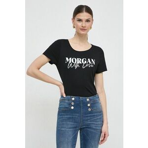 Morgan tricou femei, culoarea negru imagine