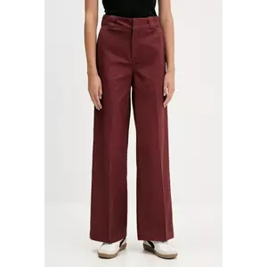 Dickies pantaloni WIDE LEG WORK PANT W culoarea verde, lat, high waist, DK0A4YSE imagine