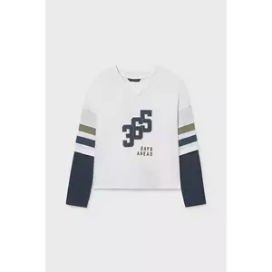 Mayoral longsleeve din bumbac culoarea bej, 7004 imagine