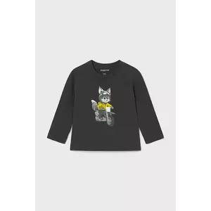Mayoral longsleeve din bumbac culoarea gri, 2065 imagine