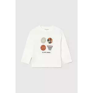 Mayoral longsleeve din bumbac culoarea alb, 2060 imagine