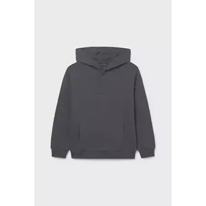 Mayoral bluză copii culoarea negru, cu glugă, uni, 7407 imagine