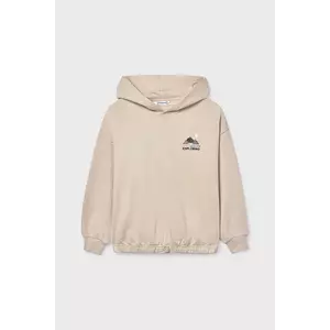 Mayoral bluză copii culoarea bej, cu glugă, cu imprimeu, 7425 imagine