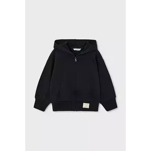 Mayoral bluză copii culoarea negru, cu glugă, uni, 4449 imagine