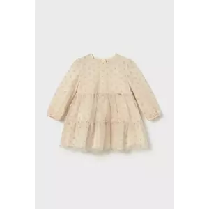 Mayoral rochie bebe culoarea bej, midi, evazați, 2907 imagine