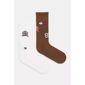 Tommy Jeans șosete 2-pack culoarea maro, 701236470 imagine