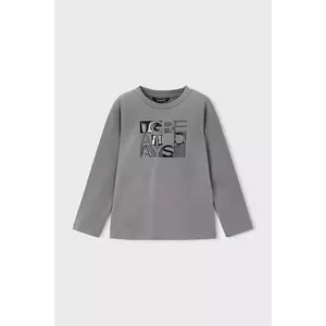 Mayoral longsleeve din bumbac pentru copii culoarea gri, cu imprimeu, 4095 imagine