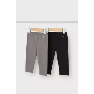 Mayoral leggins copii 2-pack culoarea negru, uni, 702 imagine