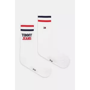 Tommy Jeans șosete 2-pack culoarea alb, 701236466 imagine