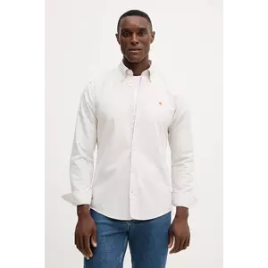 BOSS cămașă din bumbac culoarea bej, cu guler button-down, slim, 50544976 imagine