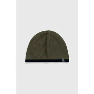 Icebreaker beanie cu două fețe Pocket , culoarea verde, de lana, din tesatura neteda imagine