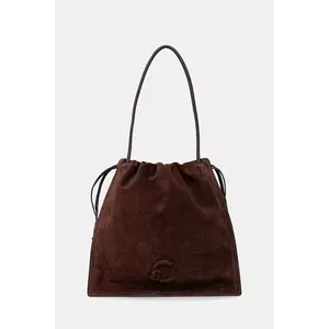 Coccinelle geanta de mână din piele întoarsă COCCINELLEDULSE SUEDE culoarea bej, E1 SS6 11 01 01 imagine