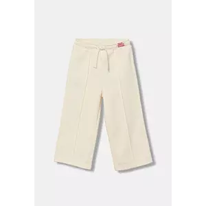 United Colors of Benetton pantaloni de trening din bumbac pentru copii culoarea bej, uni, 3NBMGF04Y imagine